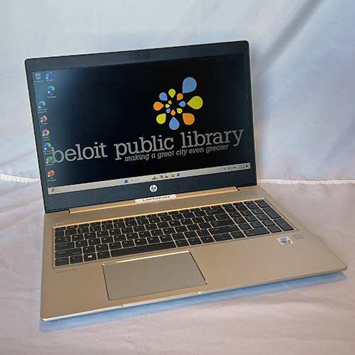 Open laptop with BPL screensaver