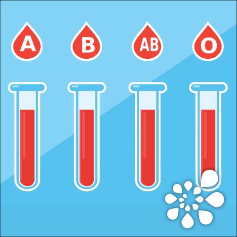 Viles of blood types.