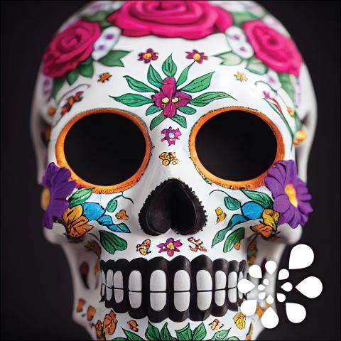 Colorful sugar skull.