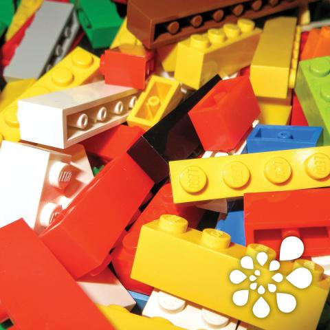 Pile of colorful legos.