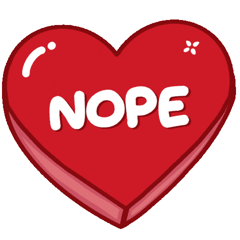 Heart with NOPE on it