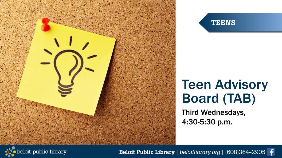 Image of teen advisory board poster.