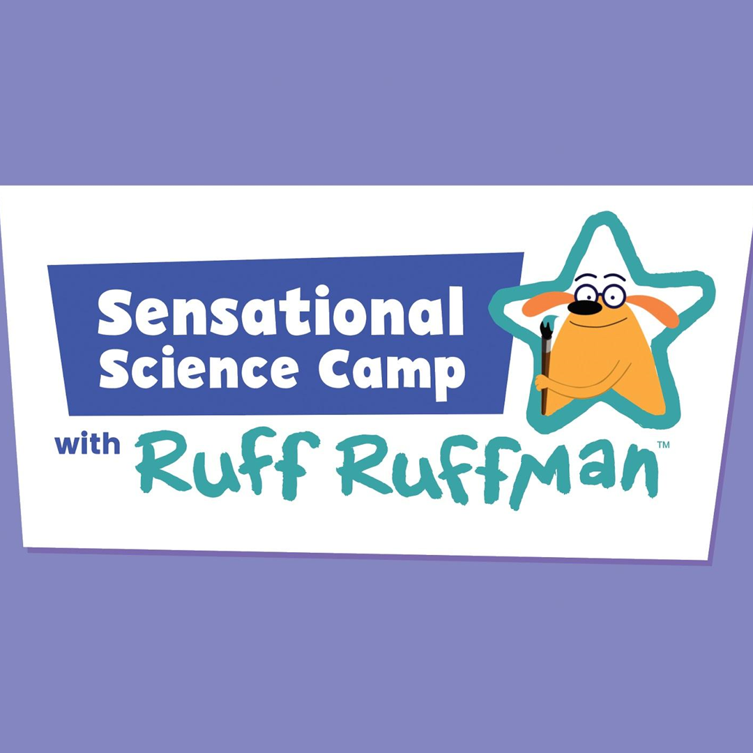 Sensational Science Camp titling with picture of Ruff Ruffman