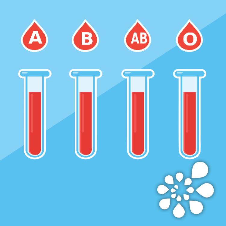 Illustration of four blood vials